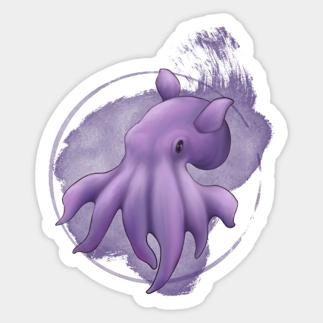 Purple Dumbo Octopus Sticker by MoanaMatron